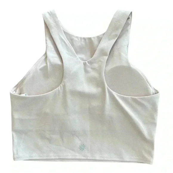 Athleta Crop Workout Tank With Built In Bra Light Pink XS yoga Activewear Gym - Picture 3 of 7
